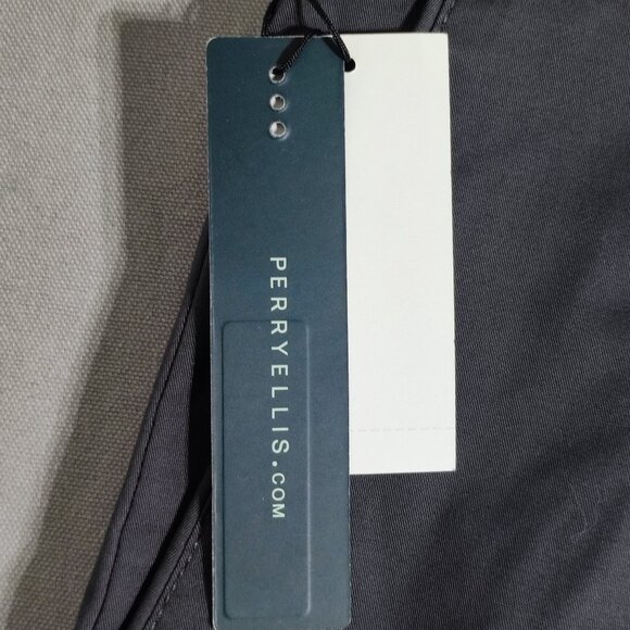 NWT Perry Ellis cargo pants men's size 30X32 grey colour slim fit flex stretch - Picture 5 of 13